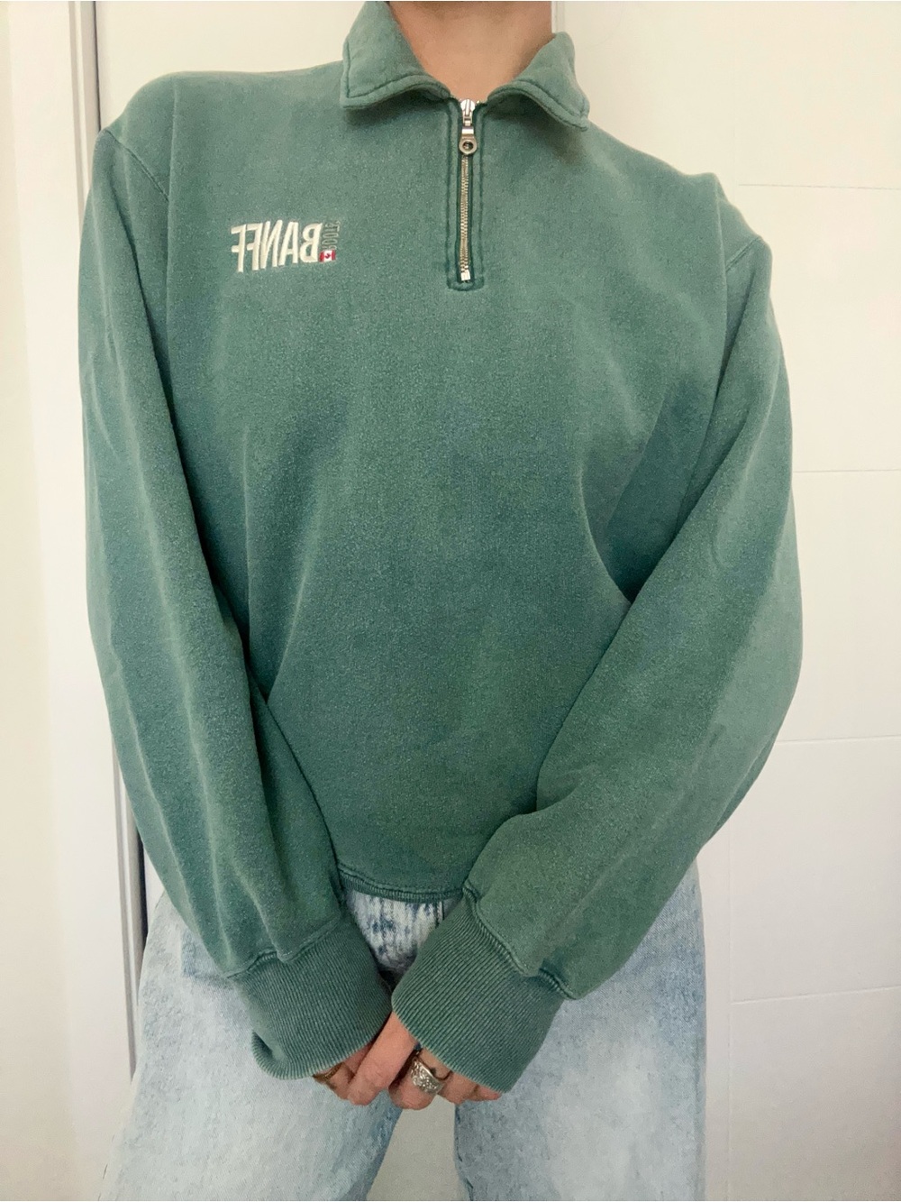 RARE Vintage Roots Banff 1/4 Zip Fleece
